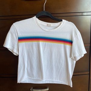 brandy melville crop color tee